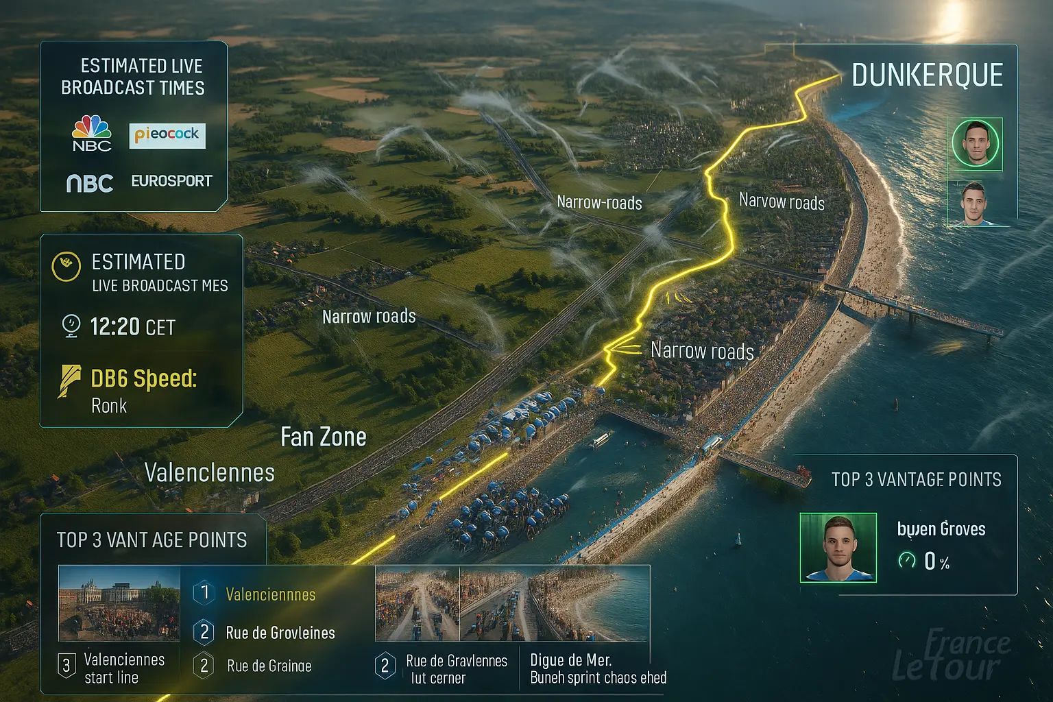 SPECTATOR’S GUIDE TO VALENCIENNES & DUNKERQUE 👀 1 TDF 2025 Stage 3 Spectator and Broadcast Guide