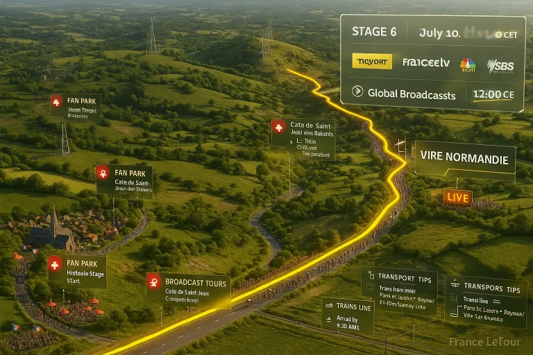 👀 Watch Stage 6 Live From Bayeux & Vire Normandie 2 TDF Stage 6 Watch Guide
