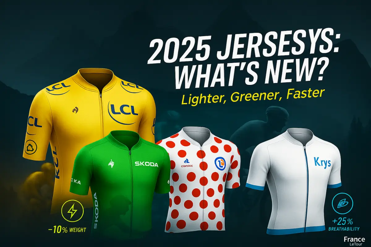Changes & Innovations in 2025 – New Jerseys, New Rules, New Rivalries 1 Tour de France Jerseys Innovations