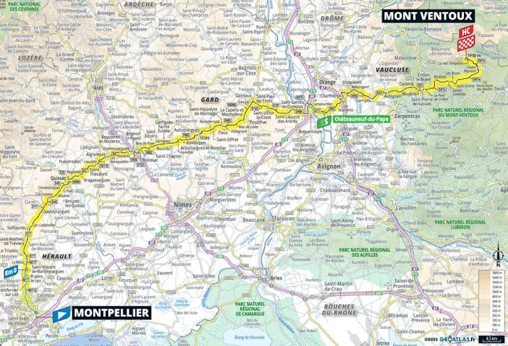 Tour de France 2025 Stage 16 Route - Mont Ventoux 1 stage-16-route-tdf-2025