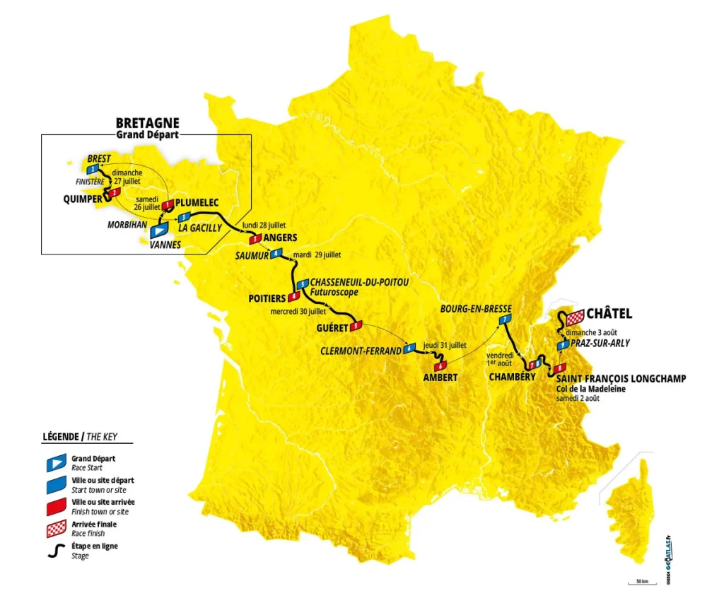 Tour de France 2025 Route Explained | Stage-by-Stage Map & Analysis 2 tour-de-france-femme-2025-map