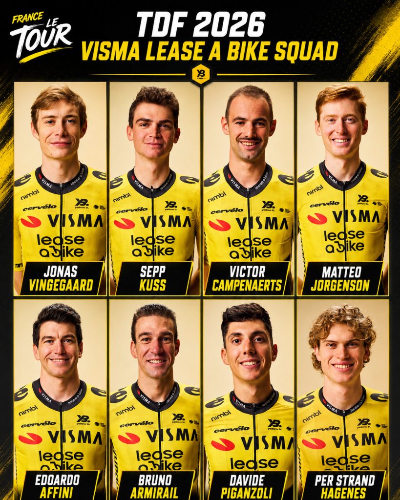 Team Visma  Lease a Bike 2026 Tour de France Start List