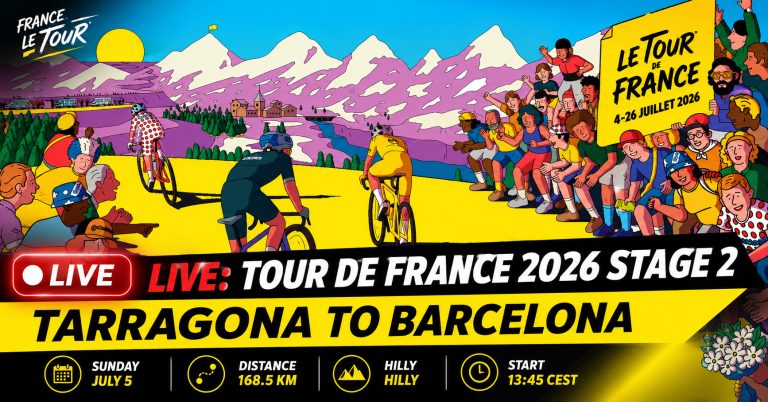 Tour de France 2026 Stage 2 Live — Tarragona to Barcelona: Results, Updates & Highlights 5 Watch Tour de France 2026 Stage 2 Live