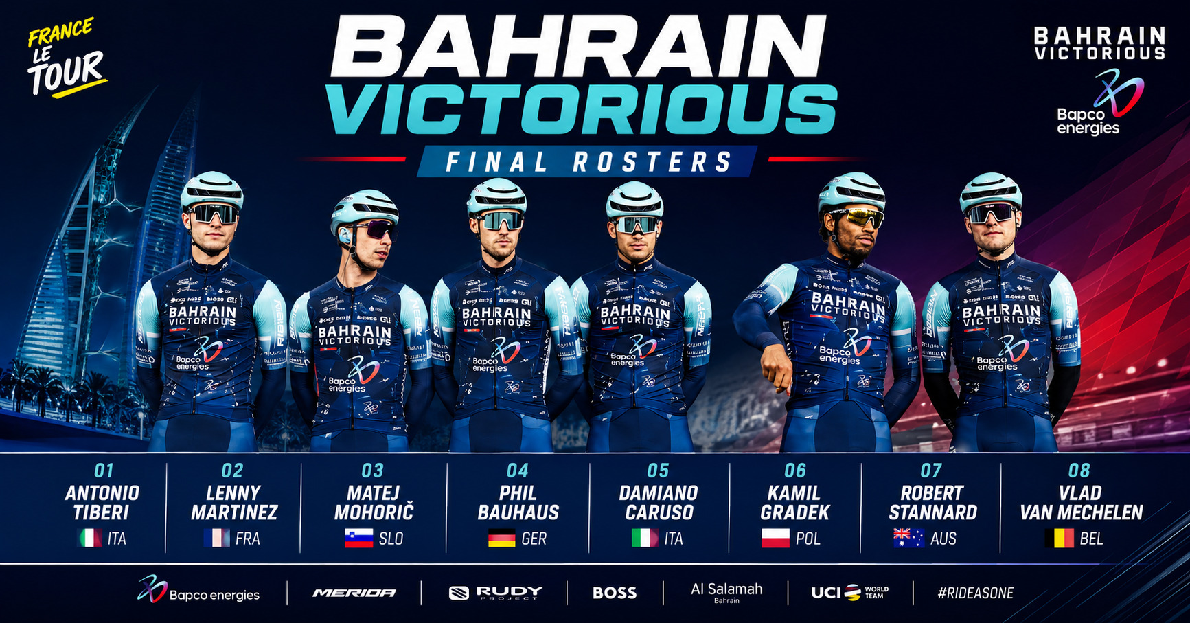 Bahrain Victorious Squad 2026 Tour de France